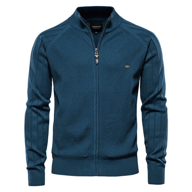 2026 Autumn Winter Sweater For Men Casual Knitwear Men's Jacket With Patchwork Korean Style Slim Fit Youth Color Block