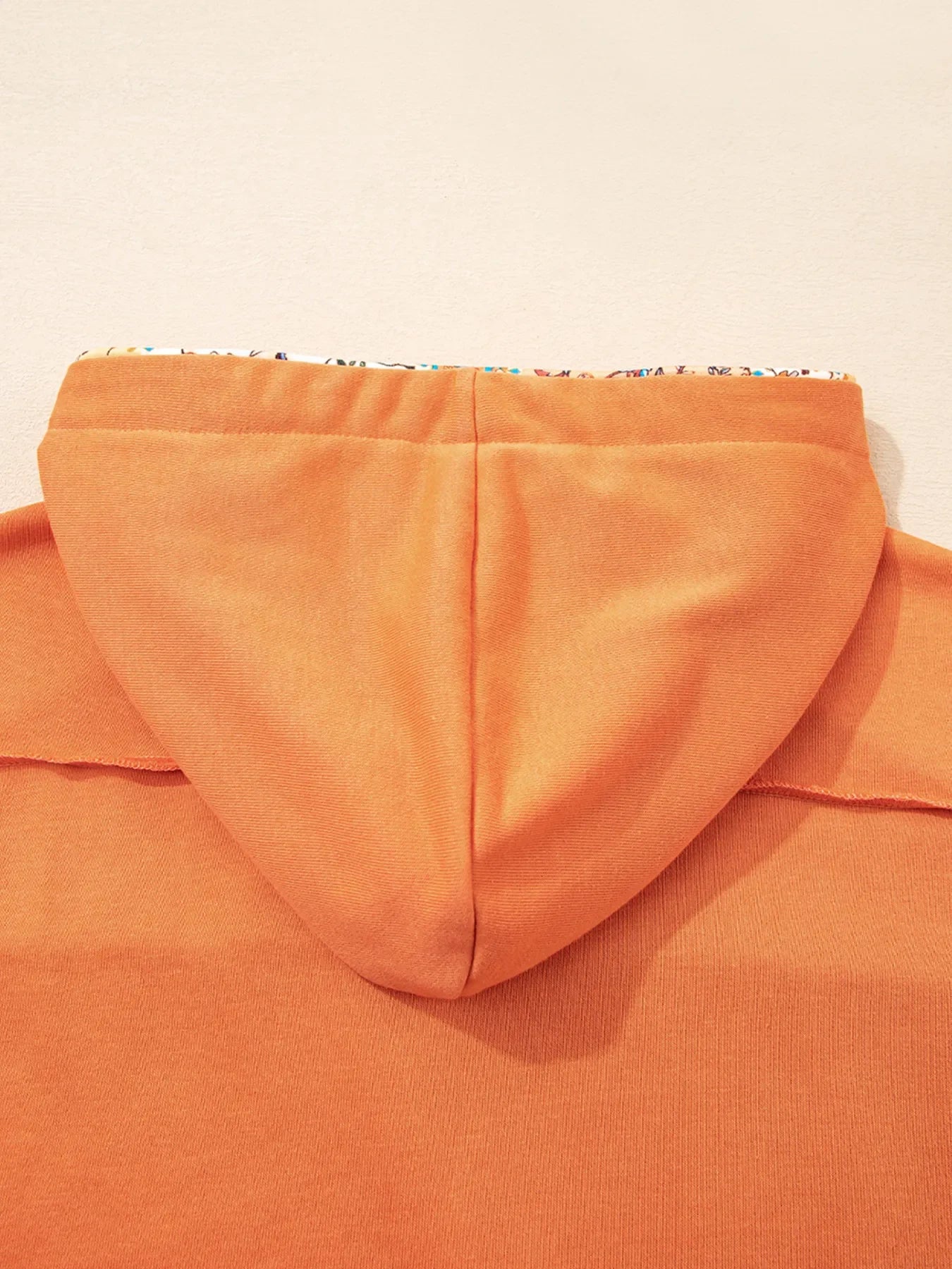 Floral Patchwork Hoodie with Drawstring