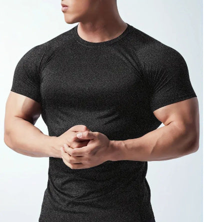 Tight Stretch Casual Quick-drying Running Round Neck Short Sleeve