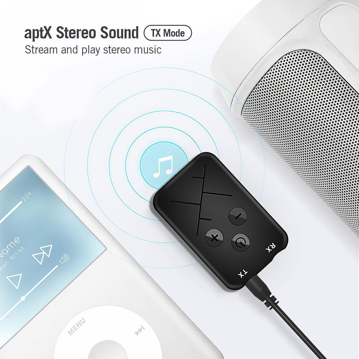 Wireless 2-in-1 Bluetooth 5.0 Receiver Transmitter Adapter Audio 3.5mm Jack Aux