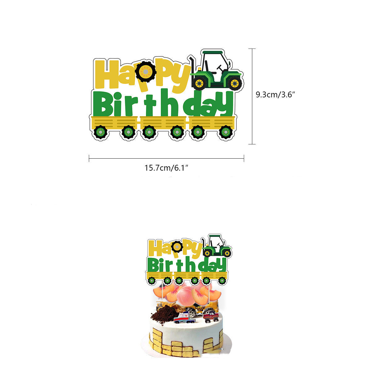 Tractor Theme Birthday Party Decoration Letters Hanging Flag Layout Supplies