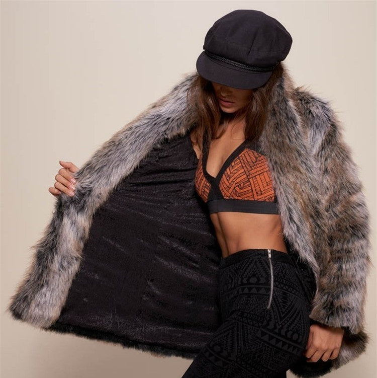 Warm Imitation Fur Coat Women's Fashion