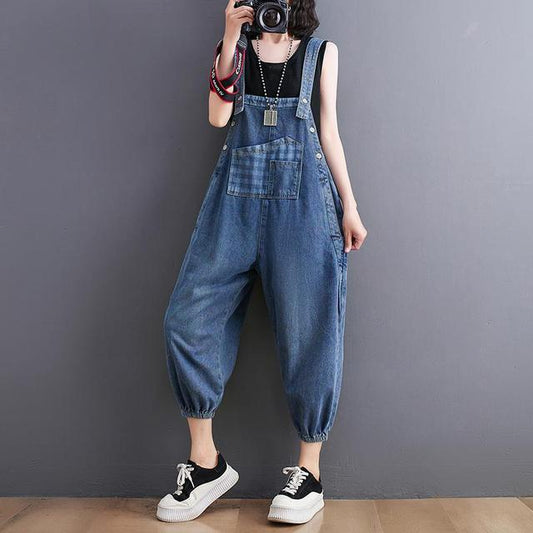 Elegant Women's Summer Loose Wide Leg Denim Pants