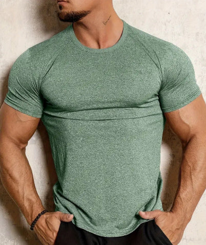 Tight Stretch Casual Quick-drying Running Round Neck Short Sleeve