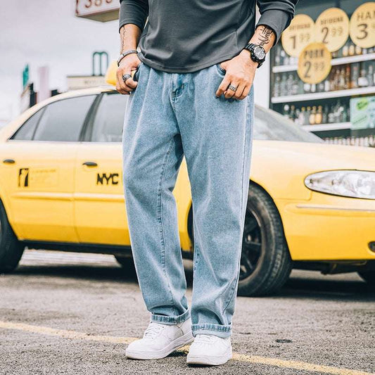 Men's Loose Straight Simple Jeans Casual