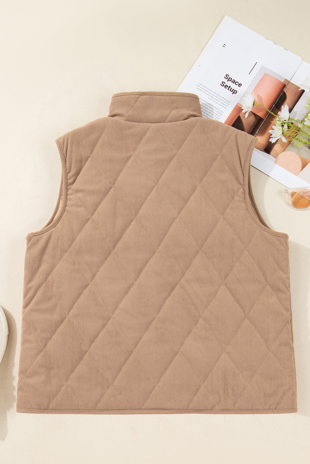 Elizabeth Cord Snap Vest Plus Jacket