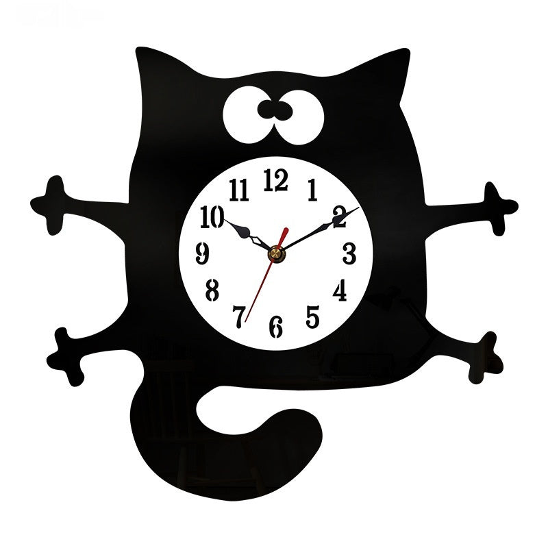 Cute Cartoon Cat Creative Decorative Wall Clock