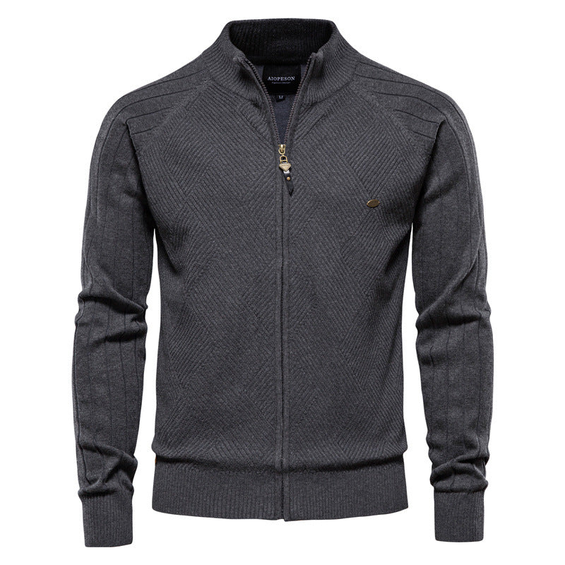 2026 Autumn Winter Sweater For Men Casual Knitwear Men's Jacket With Patchwork Korean Style Slim Fit Youth Color Block