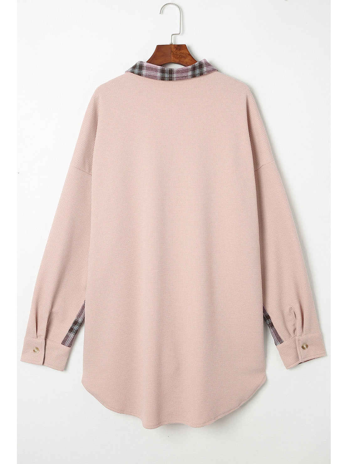 Plaid Button Down Collared Jacket