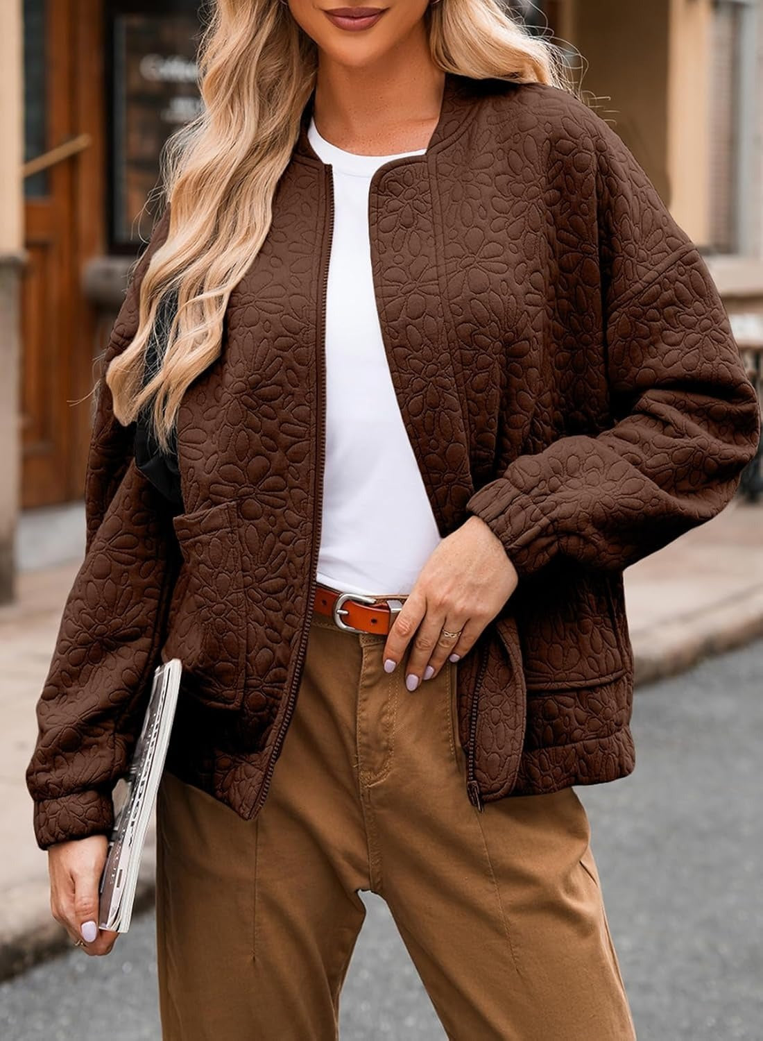 2026 Fall Winter New Arrival Hotselling Women's SolidTexturedCasualOpenFront Cardigan Coat