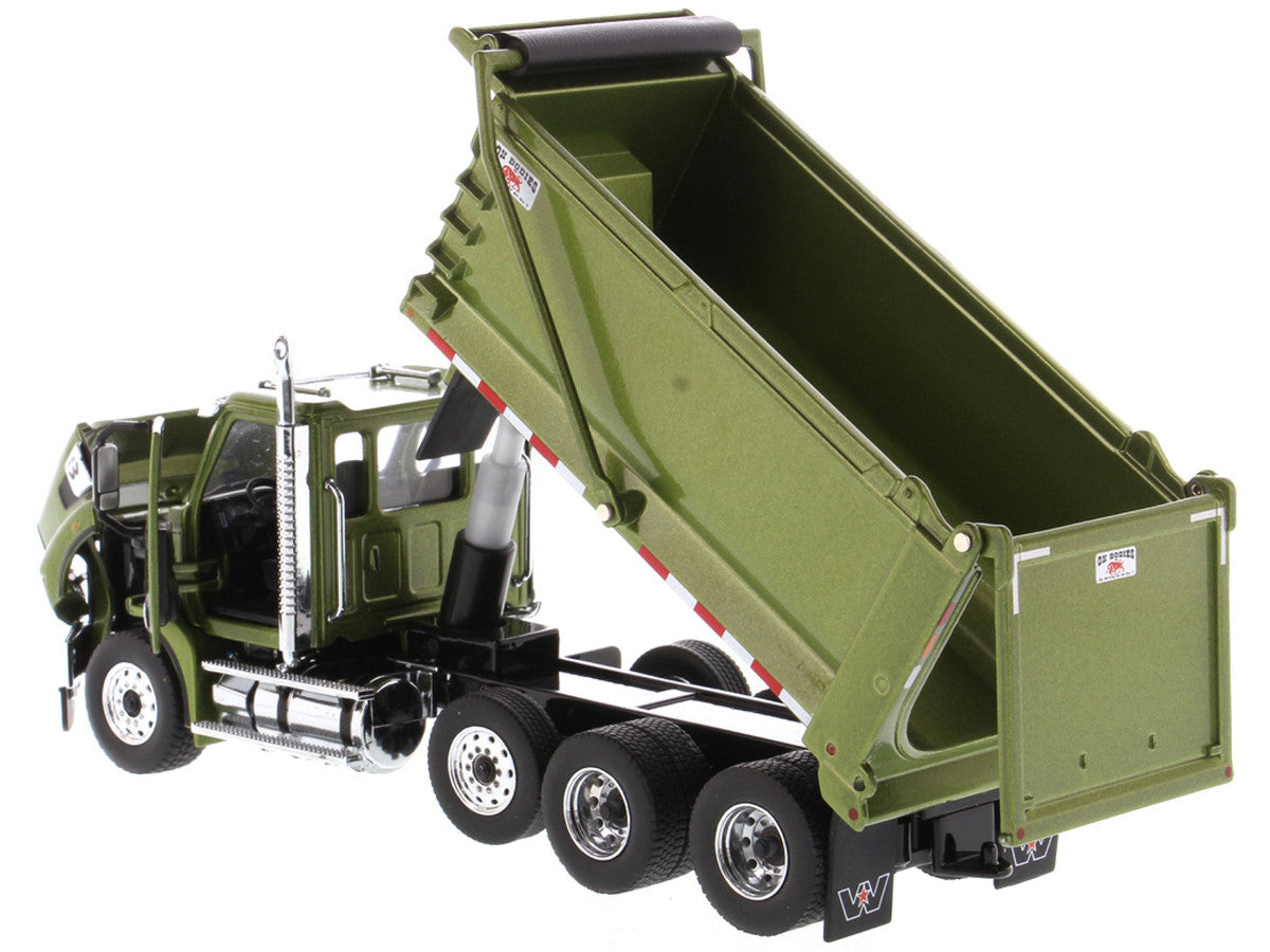Western Star 49X SBFA OX Bodies Stampede Dump Truck Olive Green Metallic "Transport Series" 1/50 Diecast Model by Diecast Masters