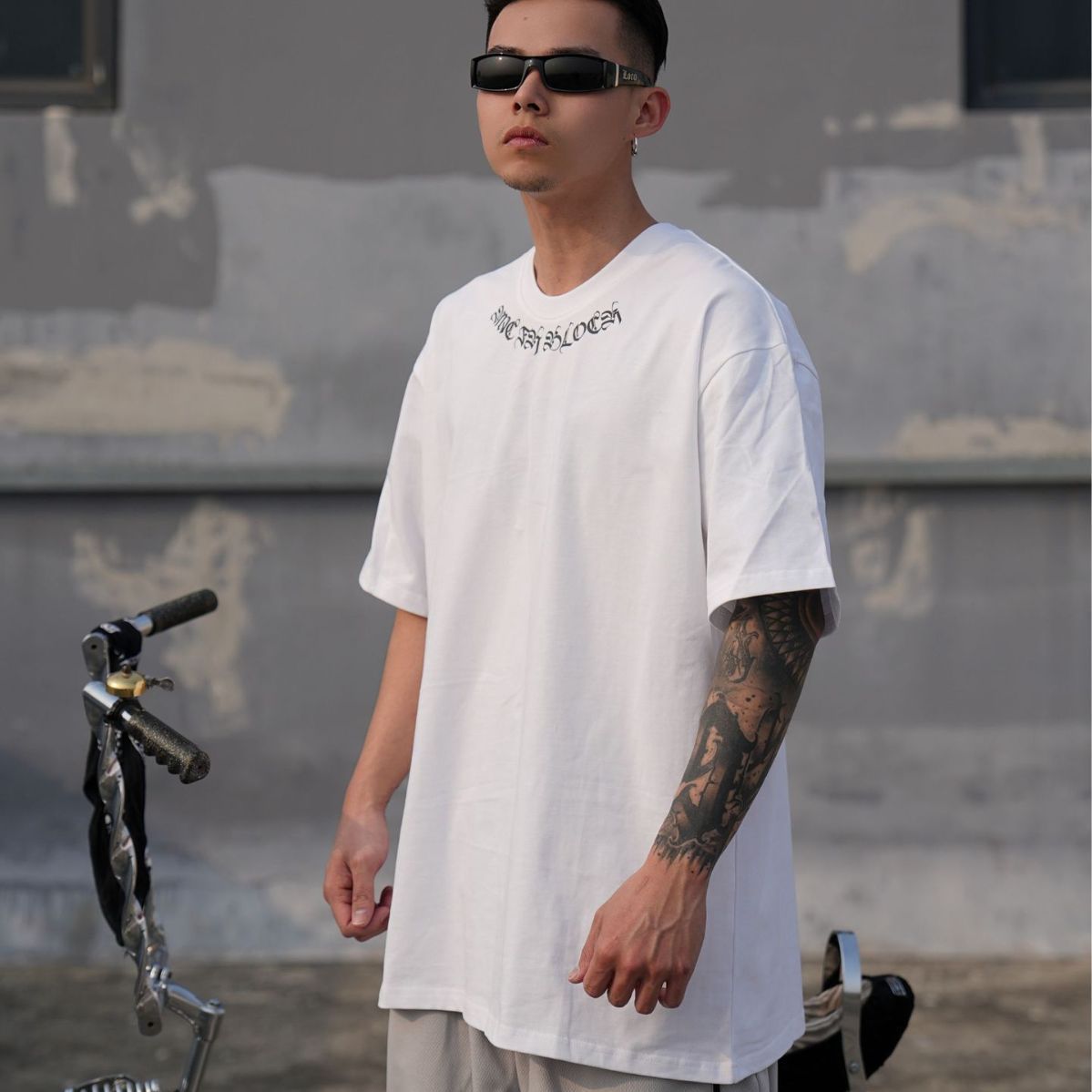 Hip Hop Floral Printed Loose Short Sleeve T-shirt