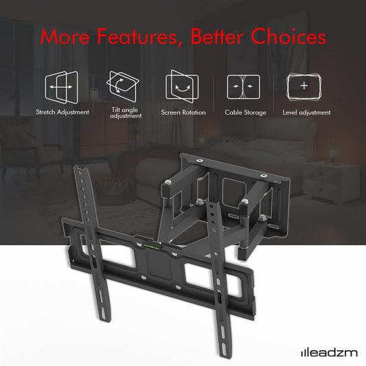 TMDS-105 Up And Down Angle 10 Degrees, Left And Right Angle 30 Degrees, Wall Mounted TV Stand 40kg