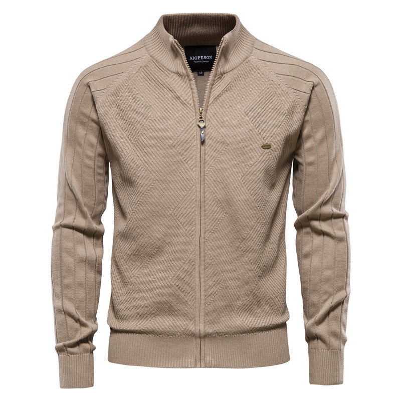 2026 Autumn Winter Sweater For Men Casual Knitwear Men's Jacket With Patchwork Korean Style Slim Fit Youth Color Block