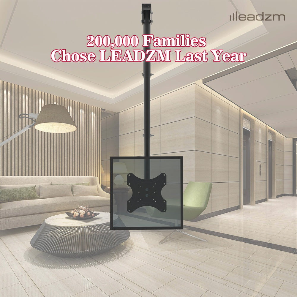 TV Ceiling Bracket, Length Adjustable 360 Degree Rotation, Up And Down 5-15 Degrees, Load Capacity 25kg