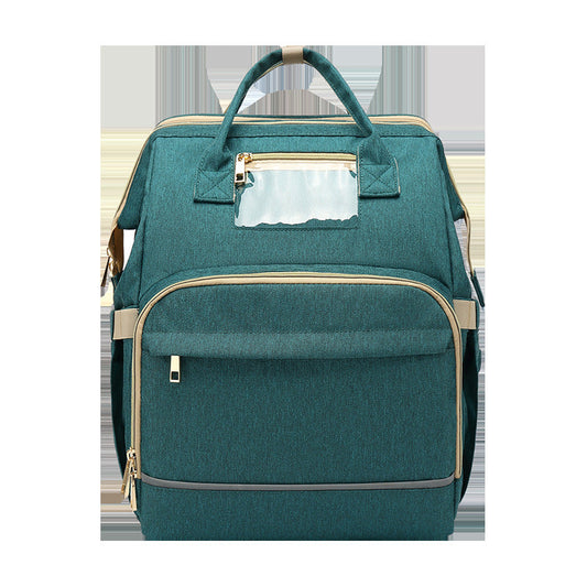 Large Capacity Mother and Baby Bag with Folding Crib