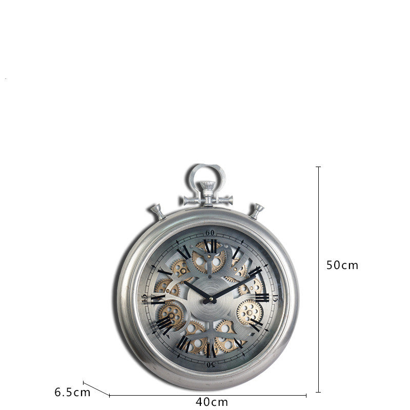 Retro Clock Metal Creative Gear Wall Clock