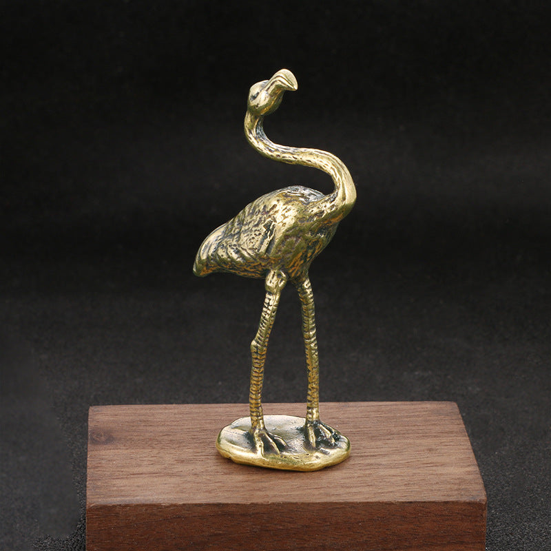 New Brass Flamingo Ornament Decorative Crafts