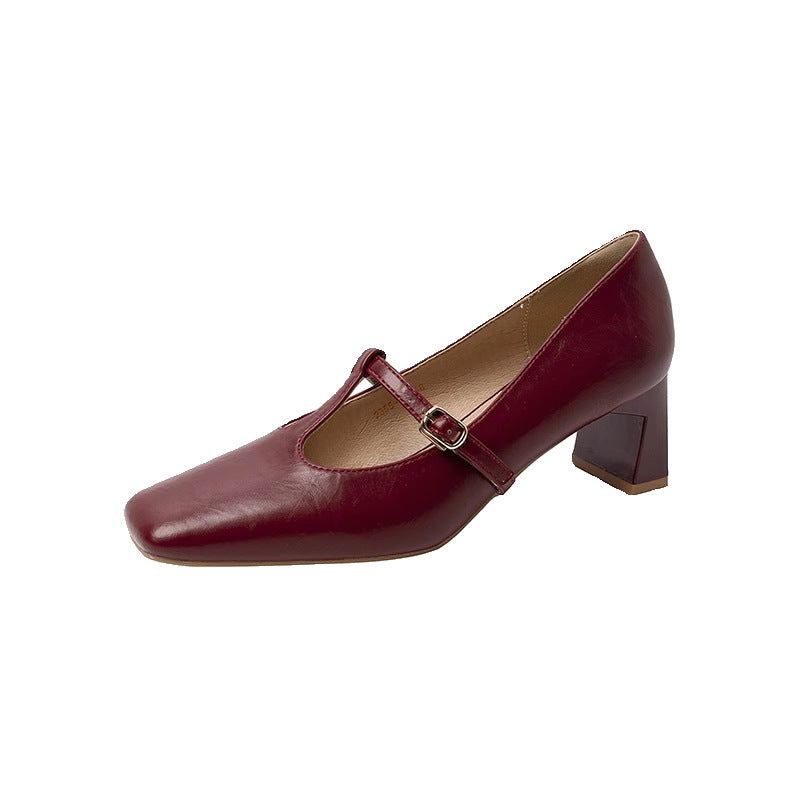 Chic Square Toe Mary Janes