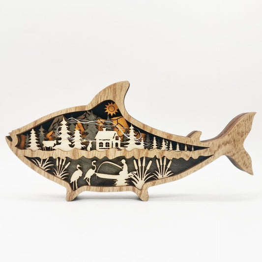 New Marine Animal Wooden Crafts Creative Ornaments