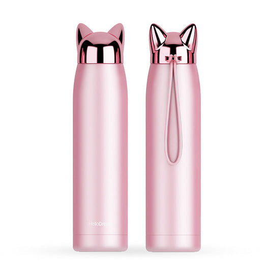 Cartoon Lightning Fox Insulated Water Bottle