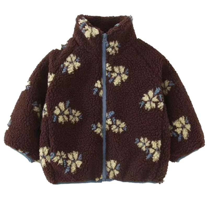 Girl Thickened Fleece Jacket For Kids