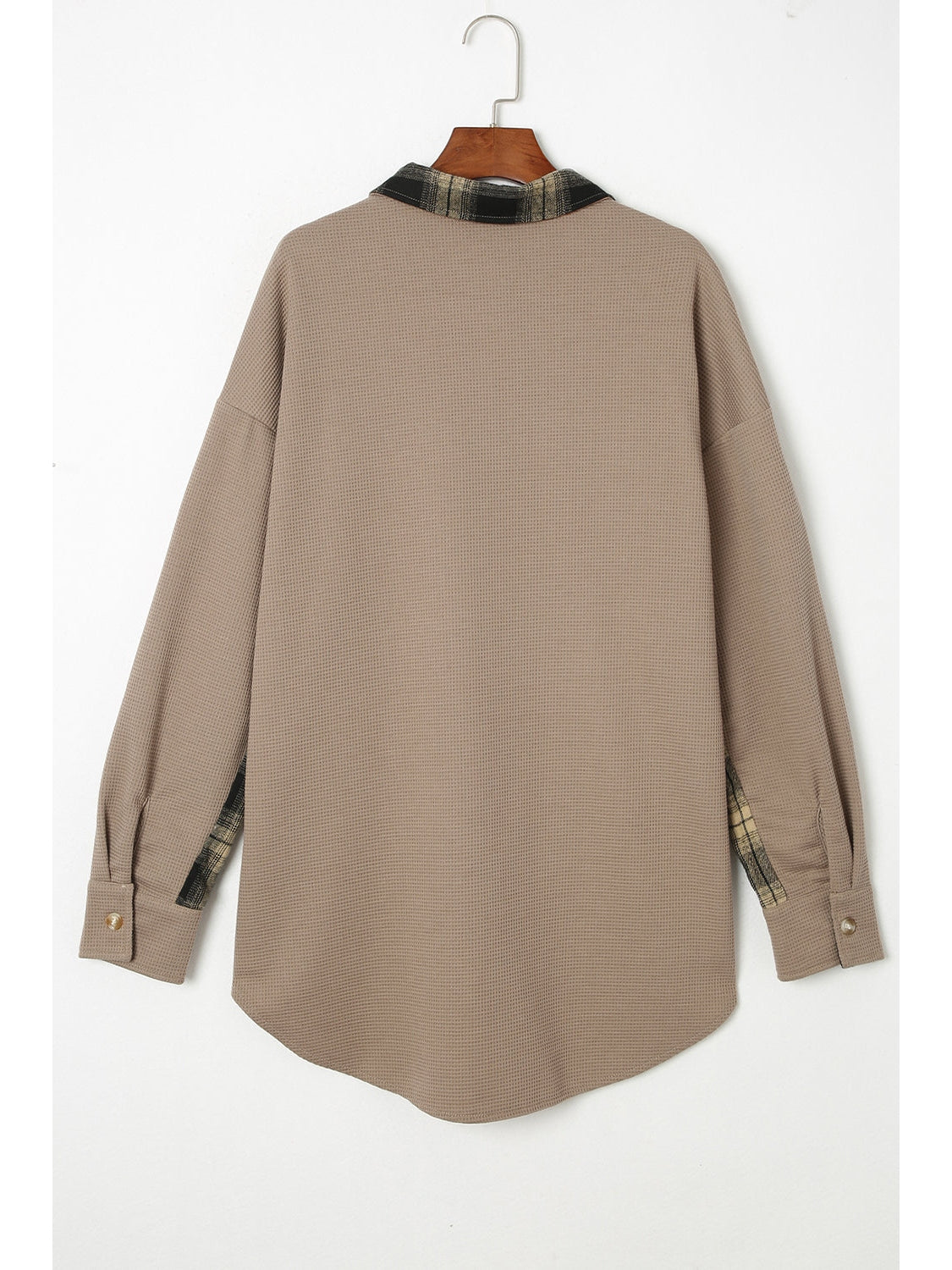 Plaid Button Down Collared Jacket