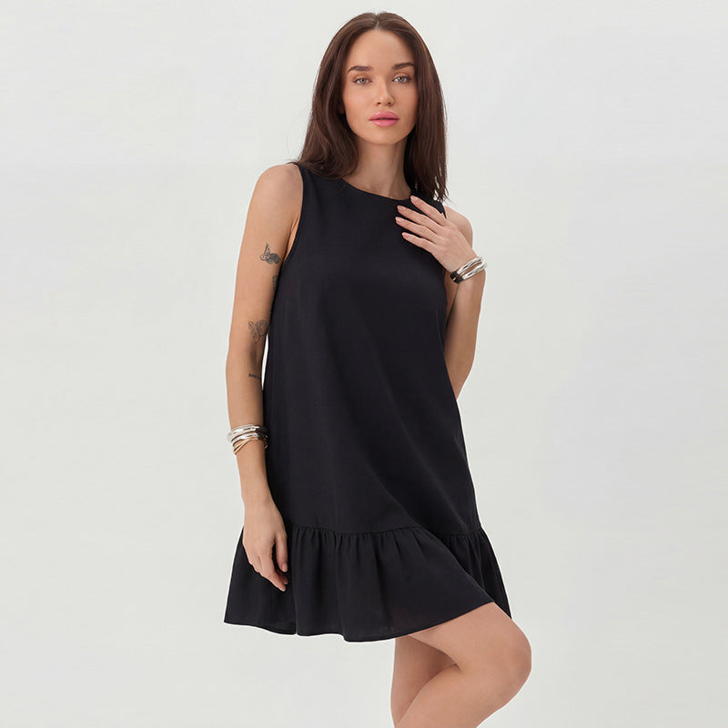 Fashionable Sleeveless Dress 2026 Summer A-Line Skirt