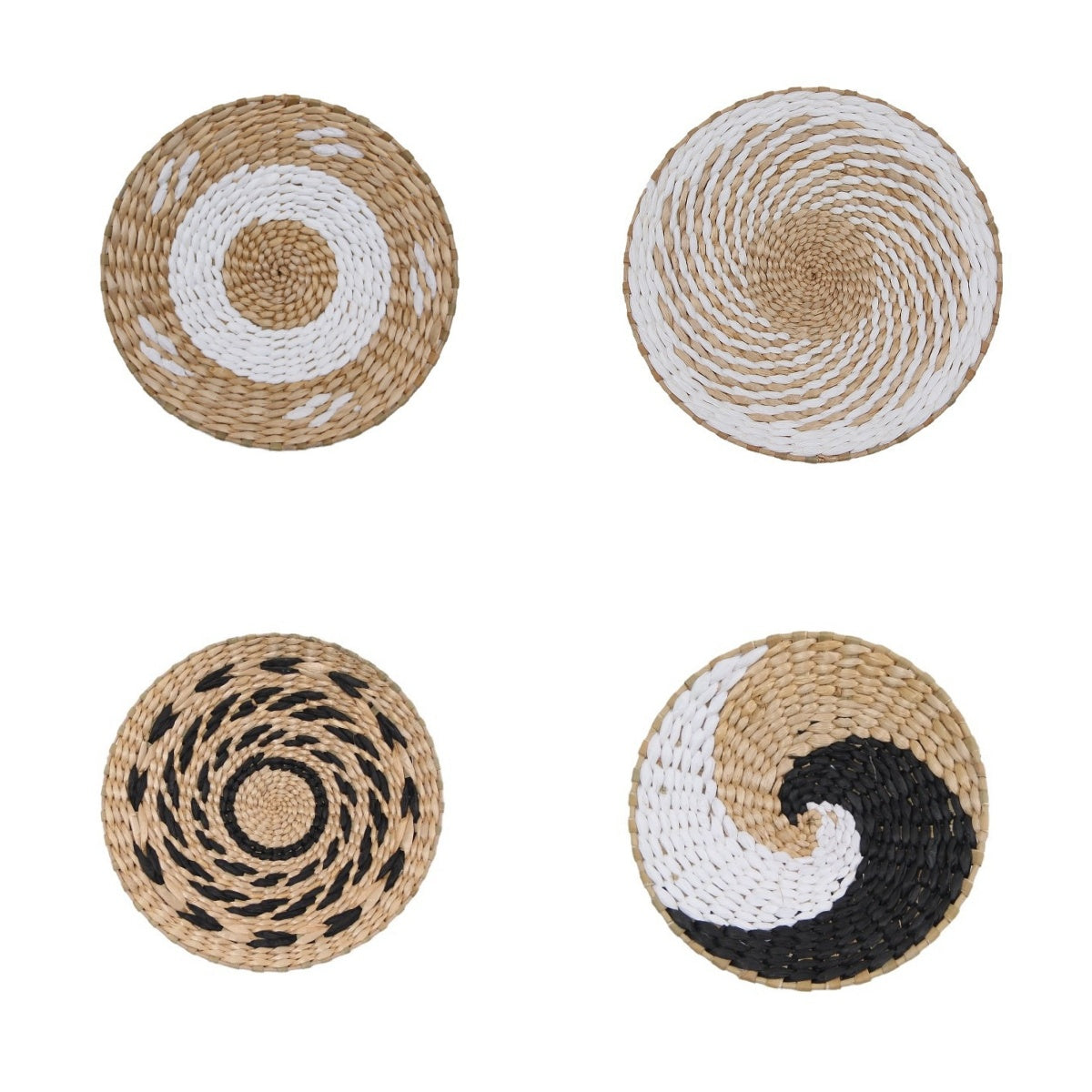 Woven Straw Wall Decor Round Living Room Ornament Wall Hanging
