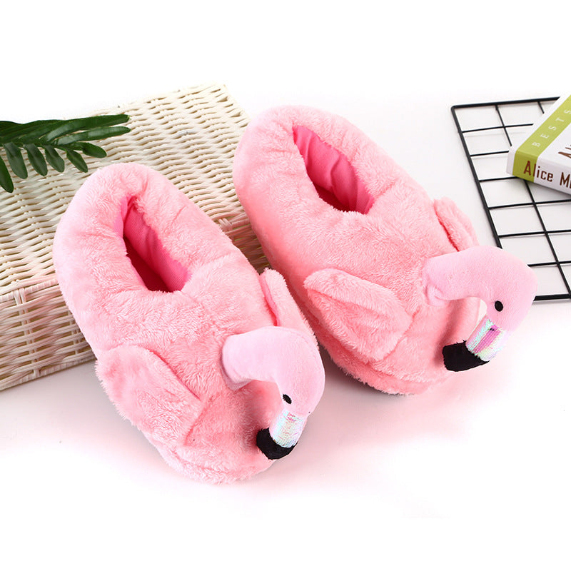 Winter Home Flamingo Non-slip Slippers