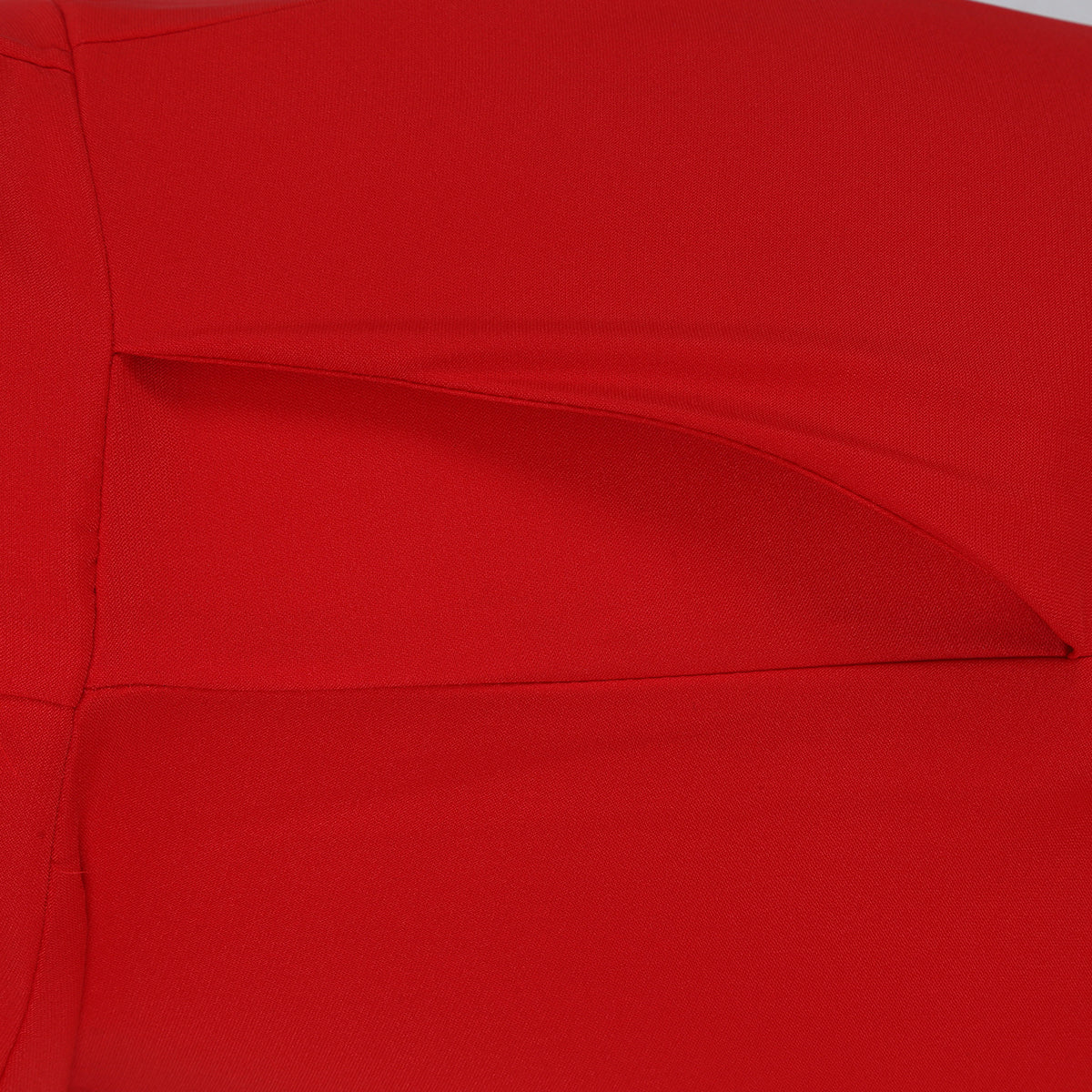 Red Tube Top Wide Leg Jumpsuit