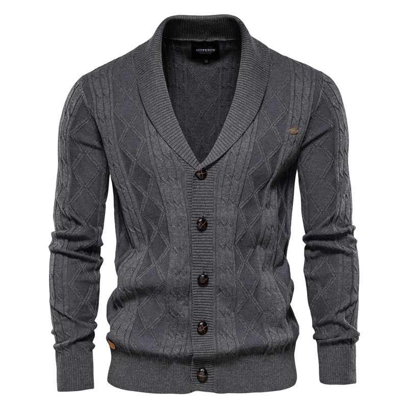 2026 Autumn Winter Sweater For Men Casual Knitwear Men's Jacket With Patchwork Korean Style Slim Fit Youth Color Block