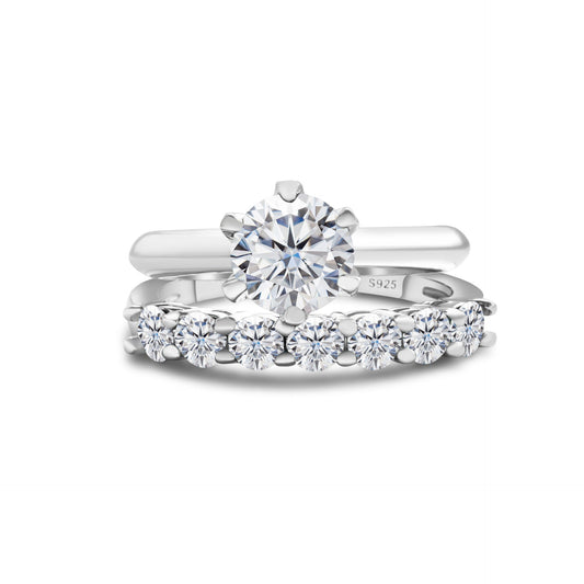 S925 Sterling Silver Moissanite Suit