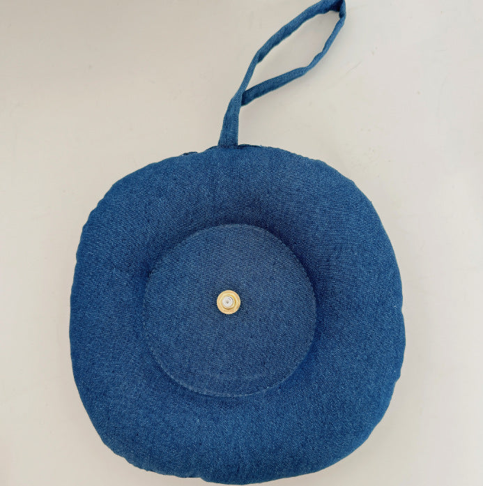 Fabric Clock Handmade Creative Cloth Heat Transfer Sticker Silent Creative Wall Clock