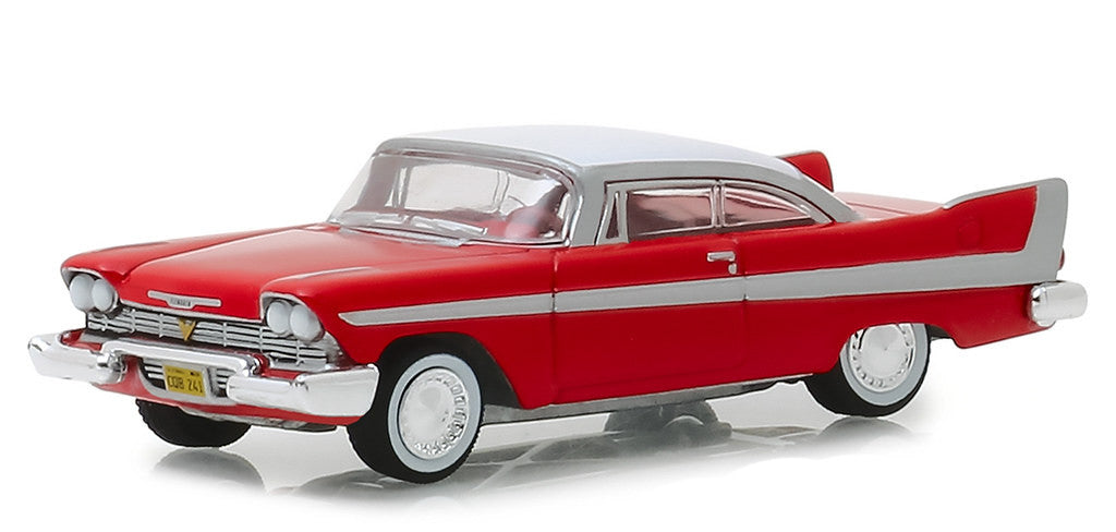 1958 Plymouth Fury Red with White Top "Christine" (1983) Movie "Hollywood Series" Release 23 1/64 Diecast Model Car by Greenlight