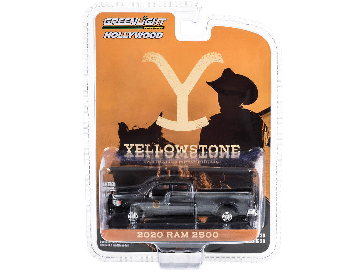 2020 Ram 2500 Pickup Truck Dark Gray Metallic "Montana Livestock Association" "Yellowstone" (2018-Current) TV Series "Hollywood Series" Release 39 1/64 Diecast Model Car by Greenlight