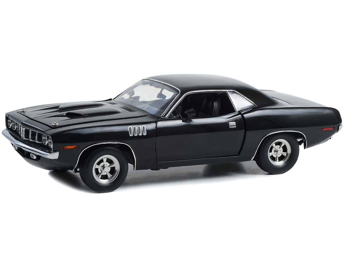 Plymouth Barracuda Black "John Wick: Chapter 4" (2023) Movie 1/18 Diecast Model Car by Highway 61