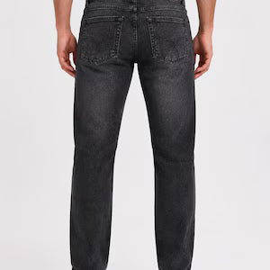 Cedarwyn Men's Slim Straight Jeans, Faded Black Wash
