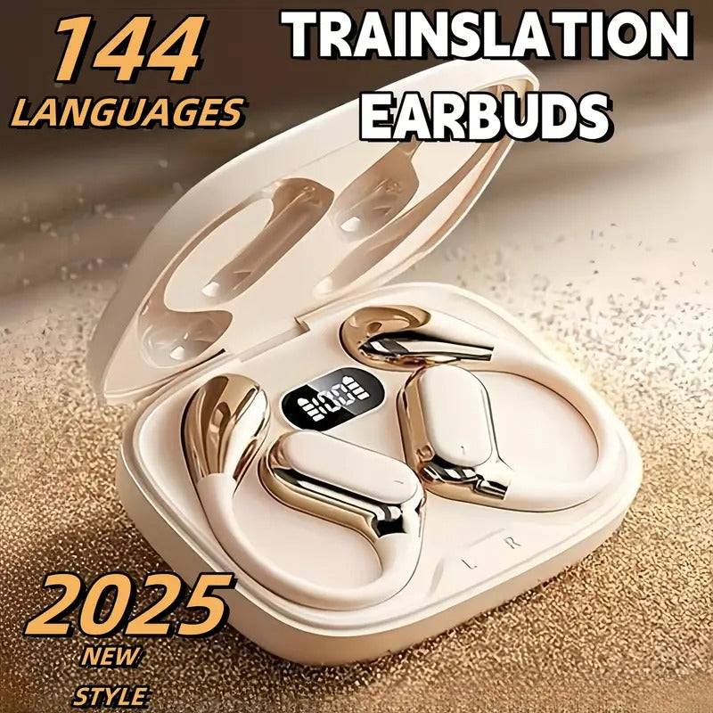 NNETM AI Translation Wireless Earbuds Noise Cancelling Touch Control