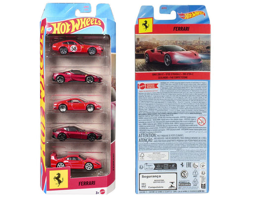 Ferrari 5 piece Set by Hot Wheels Diecast Model Cars by Hot Wheels