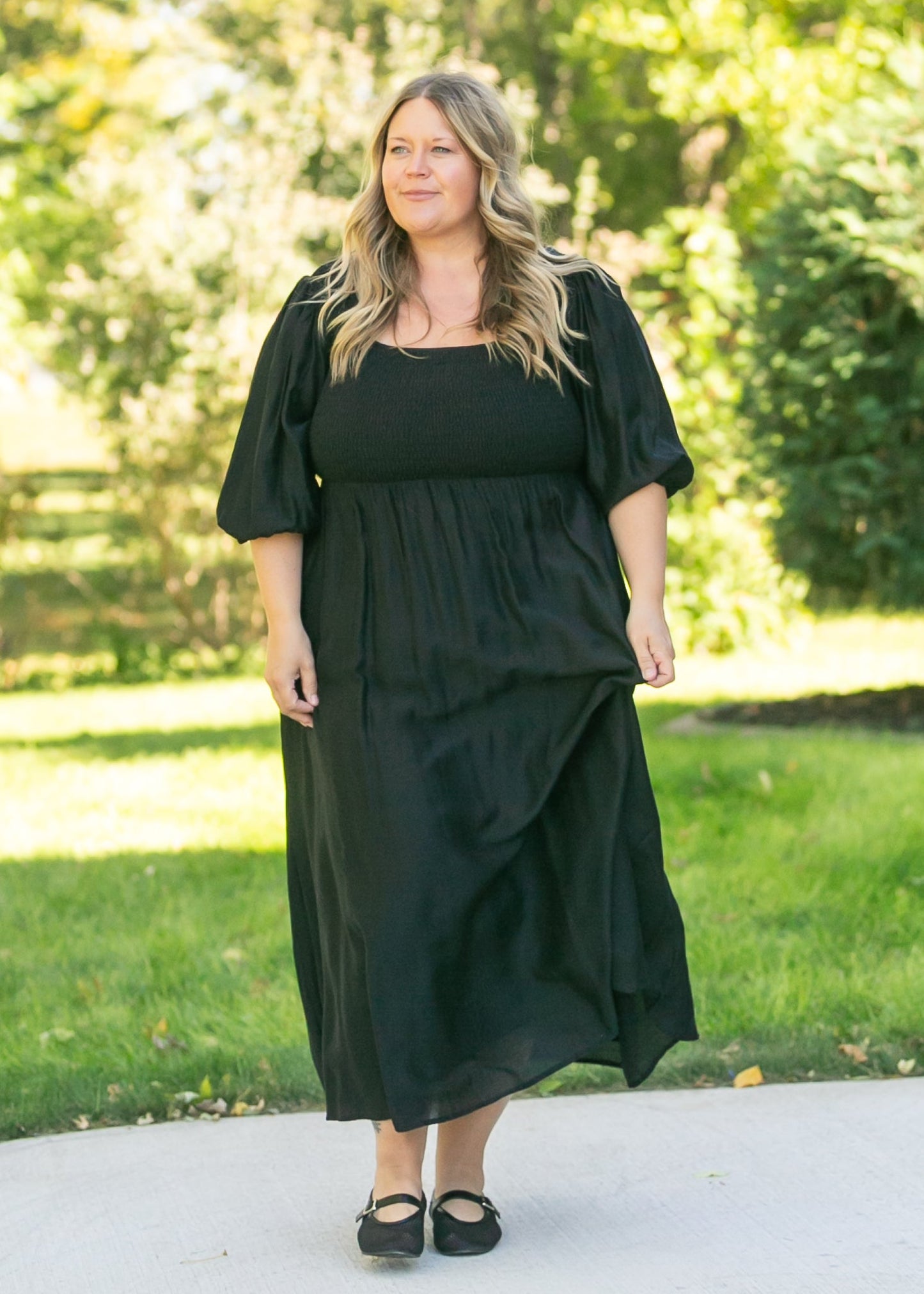 Kayleen Smocked Bodice Maxi Dress
