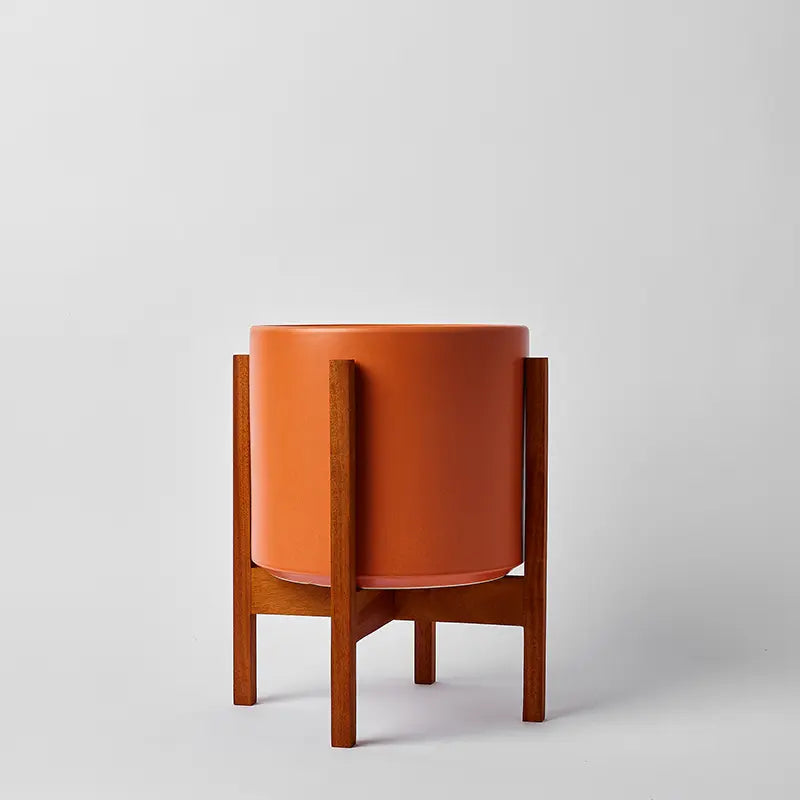 Solid Goods Ceramic Cylinder– With or Without Mahogany Stand