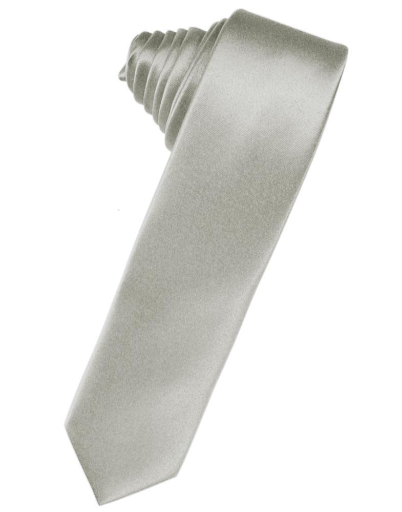 Luxury Satin Skinny Necktie Self Tie