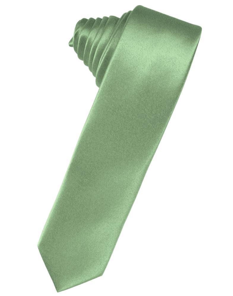 Luxury Satin Skinny Necktie Self Tie