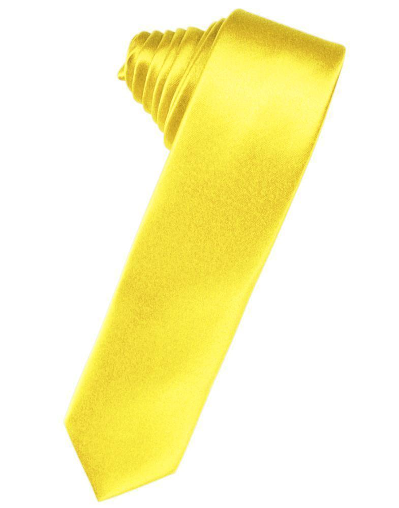 Luxury Satin Skinny Necktie Self Tie