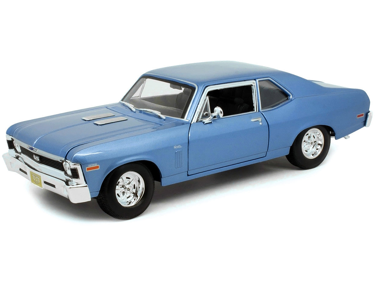 1970 Chevrolet Nova SS Coupe Blue Metallic 1/18 Diecast Model Car by Maisto
