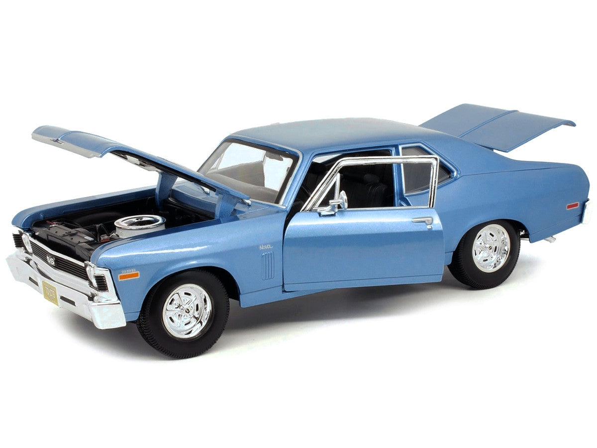 1970 Chevrolet Nova SS Coupe Blue Metallic 1/18 Diecast Model Car by Maisto
