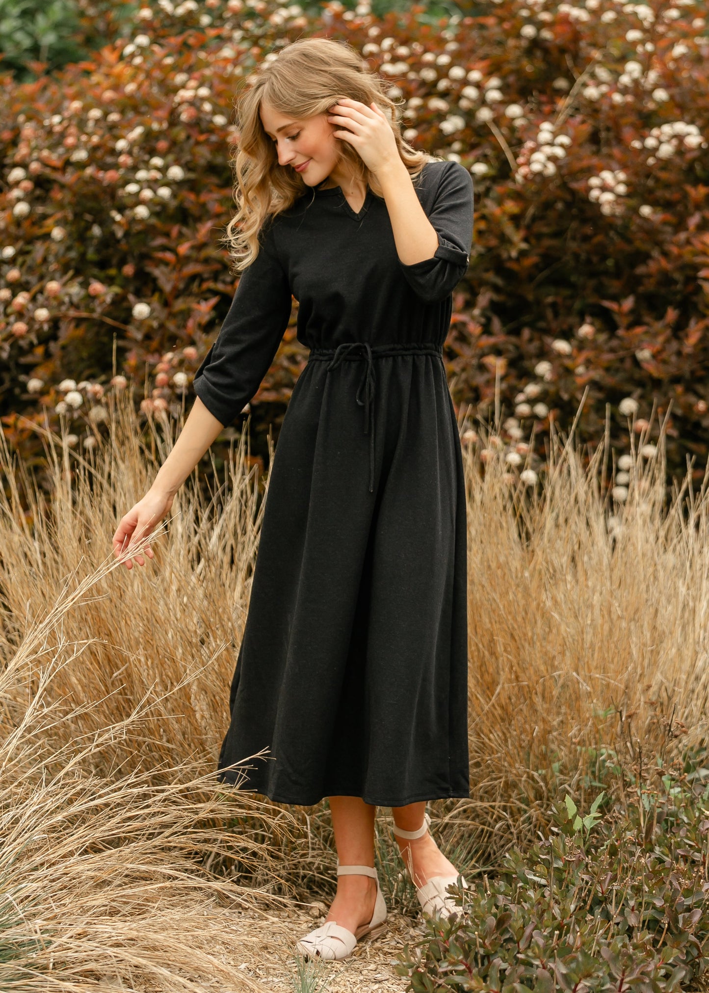 Monica Tie Waist Midi Dress