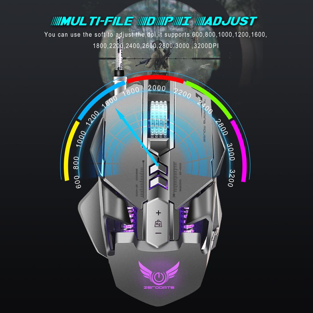 Ninja M1 Wired 3200 DPI 7 Programmable Buttons Breathing Light Gaming Mouse