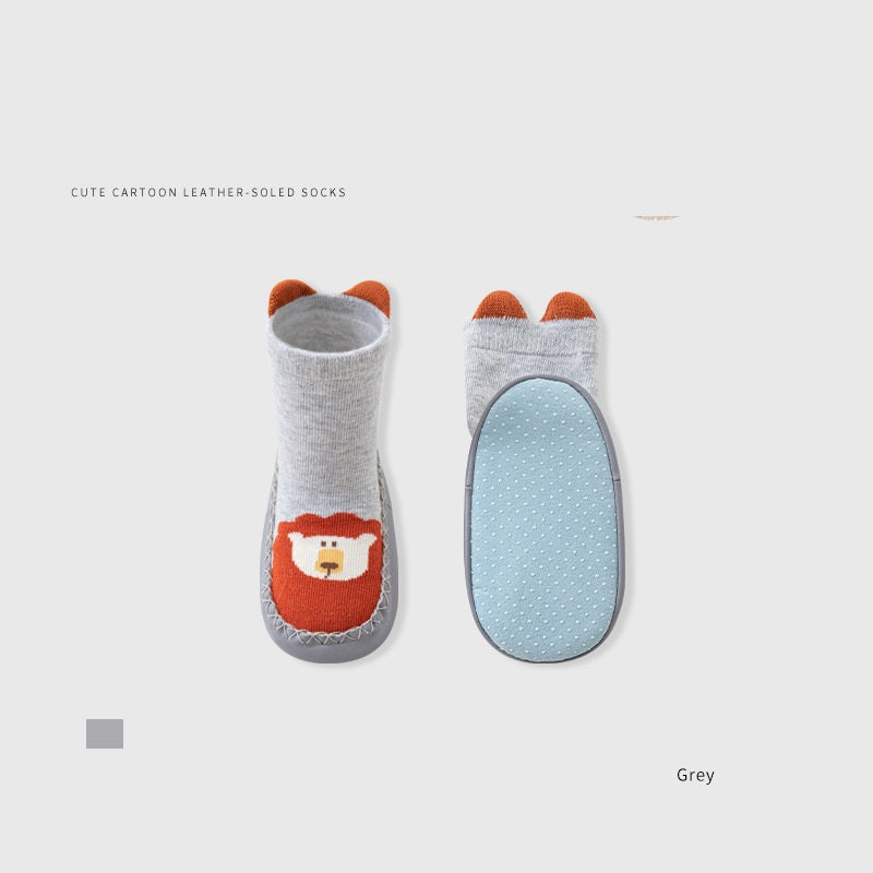 Toddler Walking Socks, Floor Shoe Socks, Cartoon Cute Baby Anti-slip Walking Shoes